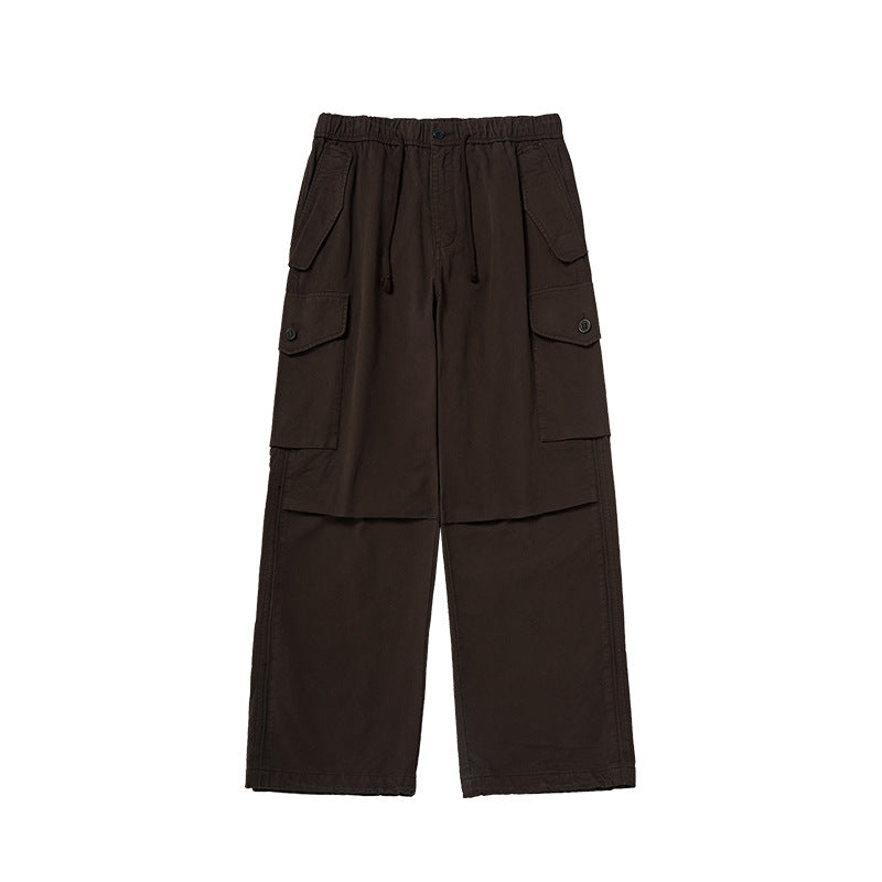 Jie Zhan men's clothing | Azut dyed paratrooper overalls fall 2025 retro Street Tide brand loose parachute pants