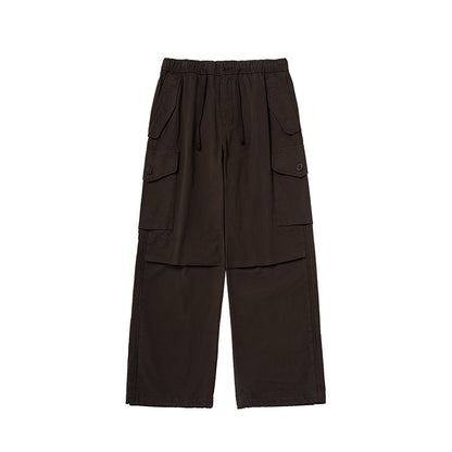Jie Zhan men's clothing | Azut dyed paratrooper overalls fall 2025 retro Street Tide brand loose parachute pants