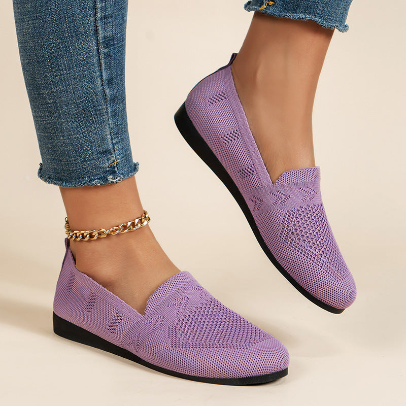 Independent station 2025 Spring and Autumn new European and American Foreign trade plus size round toe flat shoes women's low-cut sports casual shoes