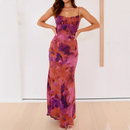 Tie Dye Hollow Rugloze Slingjurk