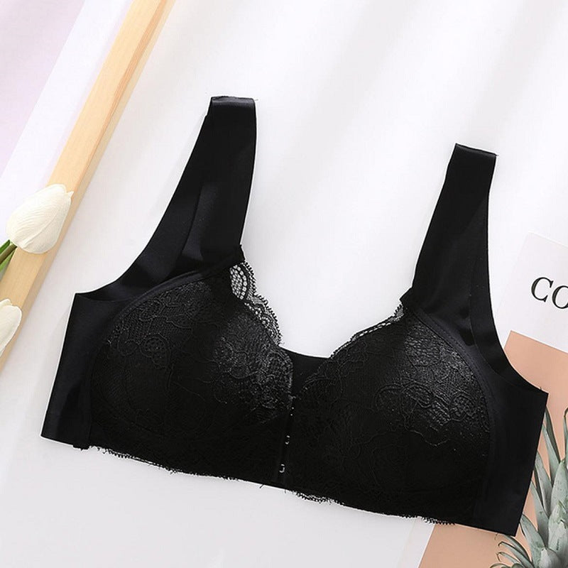 Exclusive for cross-border lace front buckle adjustable back comfortable sports nursing bra seamless wireless underwear wholesale