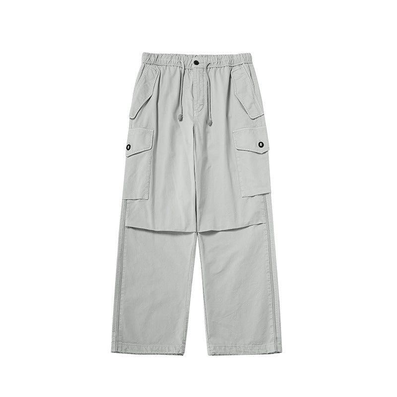 Jie Zhan men's clothing | Azut dyed paratrooper overalls fall 2025 retro Street Tide brand loose parachute pants
