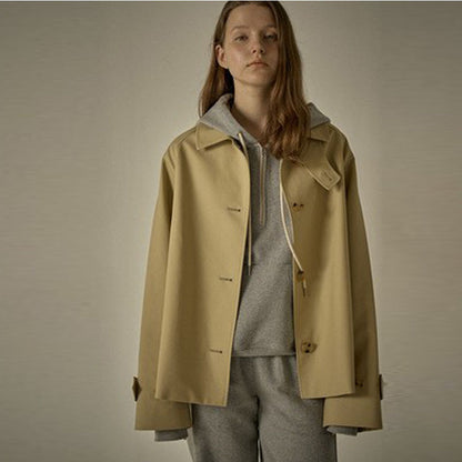 FACA * E PATTE * N short jacket women 2025 Spring and Autumn New loose trench coat beige special-interest design