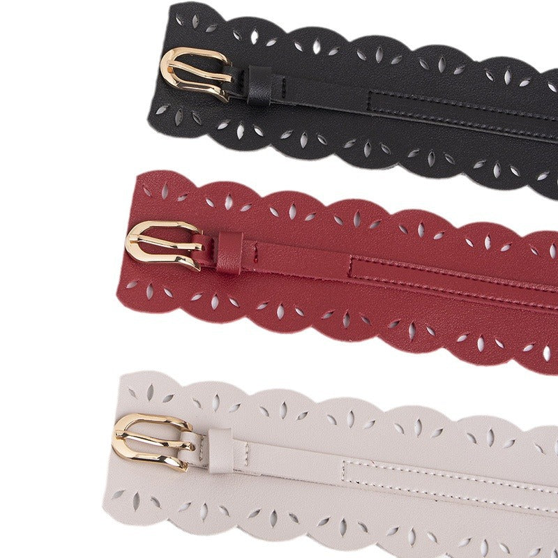 Bohemian belt bohemian style belt lace cutout sweet lady wide belt women's all-match waist seal