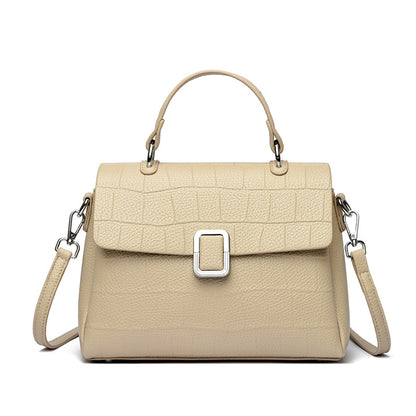 Cross-border commuter genuine leather tote bag large capacity women's high-grade shoulder messenger bag light luxury and simplicity handbag fashion