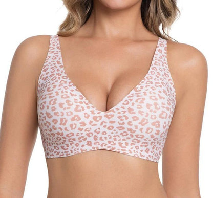 OEAK women's deep V bra wireless comfortable bra support wireless bra T-shirt gathering bra