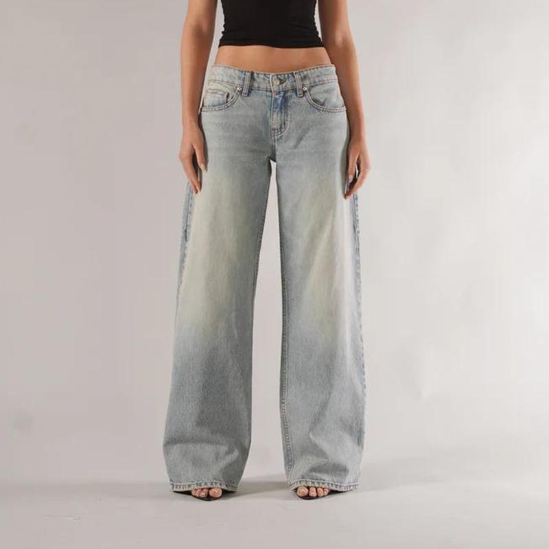 ⑦ J8712026 new cross-border generation women's autumn jeans pocket design fashion loose casual