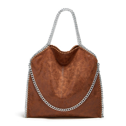 Women's bag new chain bag European and American fashion brand S handbag simple folding women's bag M shoulder bag casual satchel