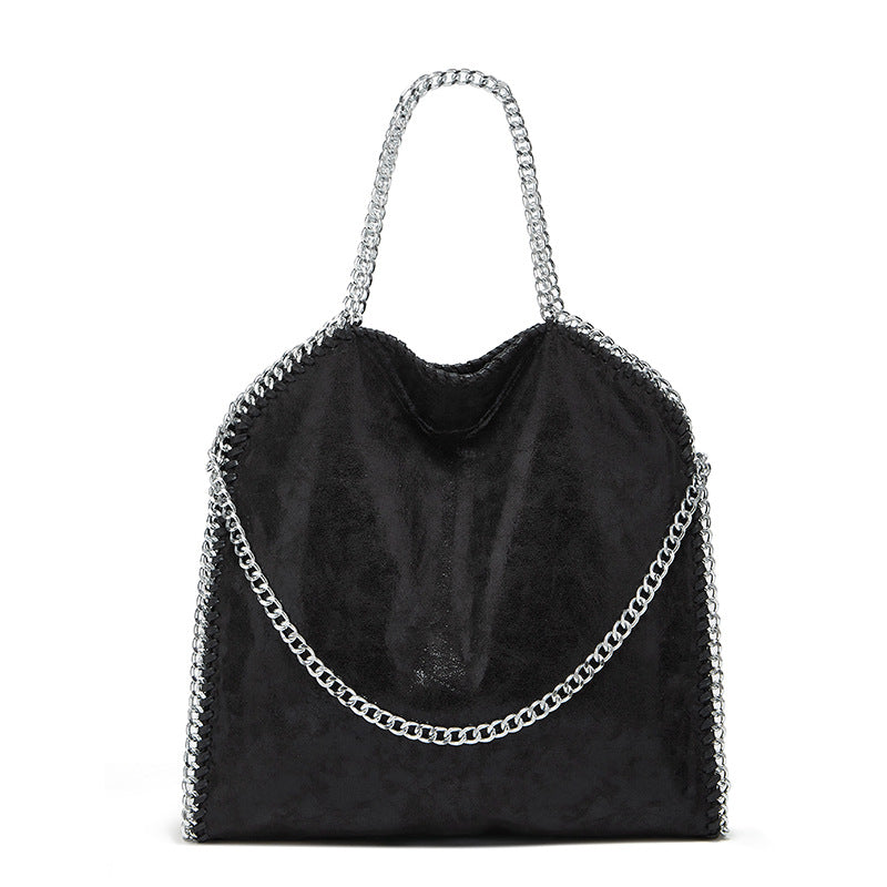 Women's bag new chain bag European and American fashion brand S handbag simple folding women's bag M shoulder bag casual satchel