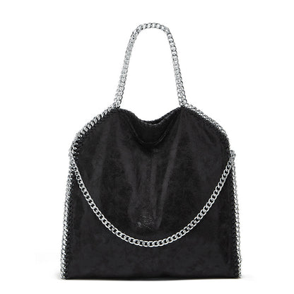 Women's bag new chain bag European and American fashion brand S handbag simple folding women's bag M shoulder bag casual satchel