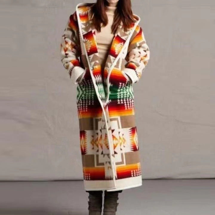 2025 autumn and winter New Amazon wish direct sales foreign trade women's clothing wholesale long trench coat special-interest design coat for women
