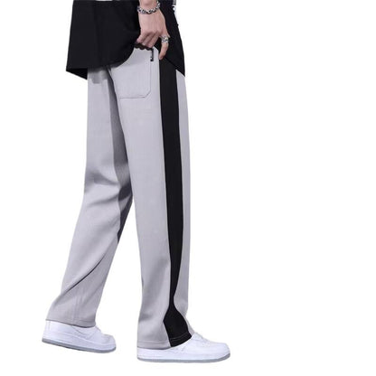 Pants men's high street fashion ins fashion brand design sense niche cropped pants straight casual trousers spring and autumn trends Korean style