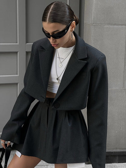 New European Style Blazer Skirt Suit