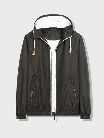 Men's lightweight windbreaker waterproof raincoat men's jacket outdoor shell jacket men's jacket thin single punch soft shell jacket