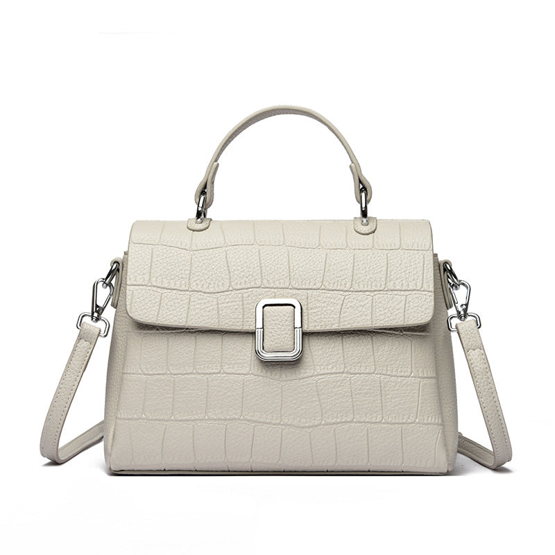 Cross-border commuter genuine leather tote bag large capacity women's high-grade shoulder messenger bag light luxury and simplicity handbag fashion