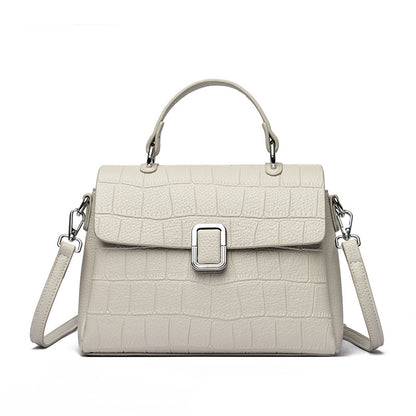 Cross-border commuter genuine leather tote bag large capacity women's high-grade shoulder messenger bag light luxury and simplicity handbag fashion