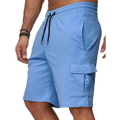Summer cross-border plus size men's short sports multi-pocket cargo pants sweatpants shorts fitness pants casual cropped pants