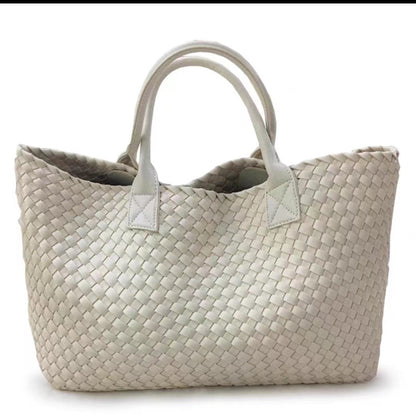2025 New woven tote big bag fashionable high-end handbag celebrity same style trendy hand-carrying bag shoulder bag