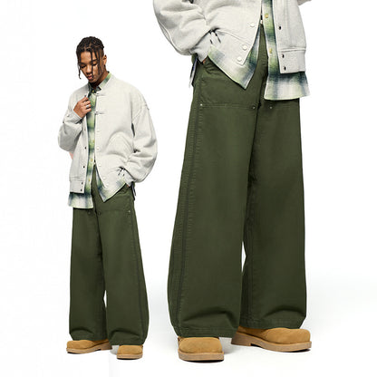 Jie Zhan men's clothing | Azut dyed logging overalls 2025 autumn new trendy brand American street casual pants men