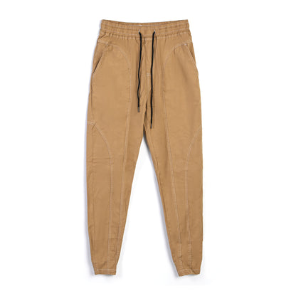 European Plus Size Men's Patchwork Cargo Pants New Tapered