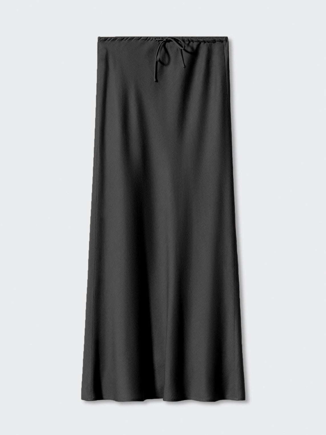 2024 Amazon high quality satin maxi dress high waist drawstring lace up solid skirt women cross-border women's clothing in stock