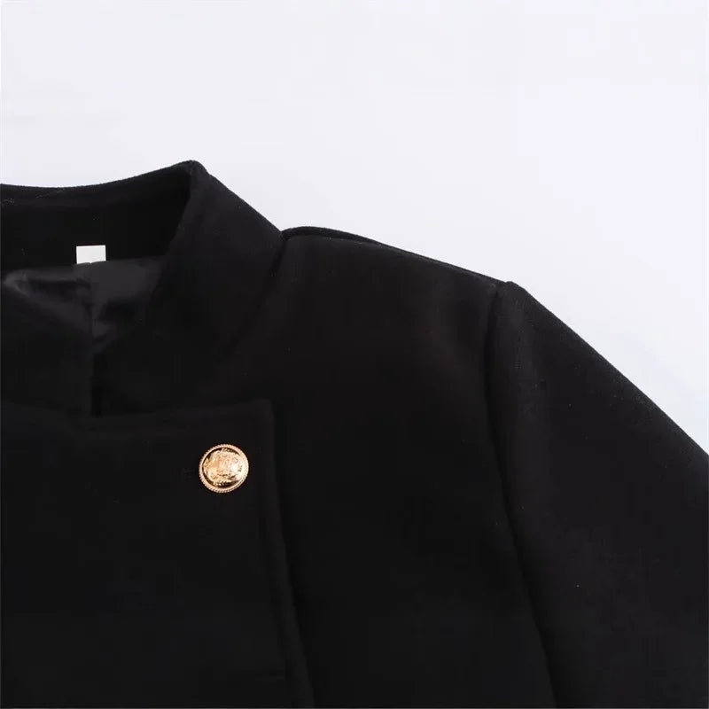 SAW AliExpress independent station Autumn New coat coat lapel long sleeve soft suit jacket 9037141