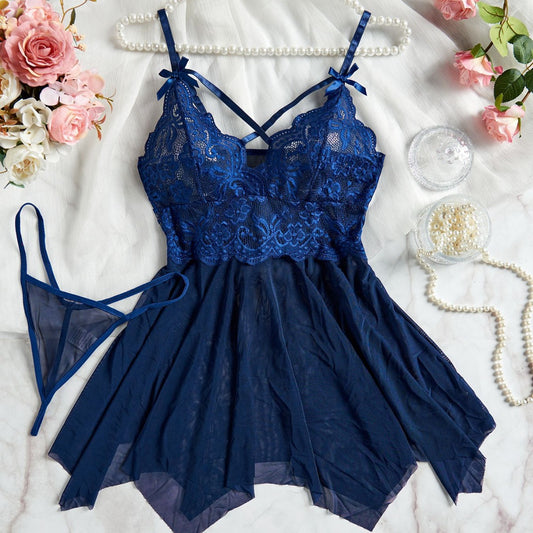 Tweedelige kanten lingerieset