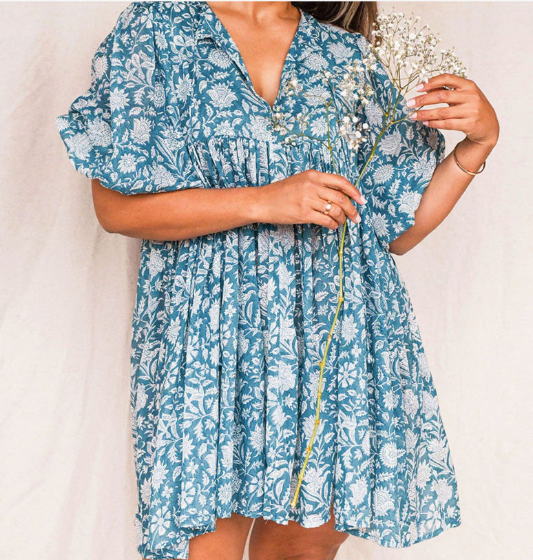 Summer Plus Size Loose Tie Dye Print Dress