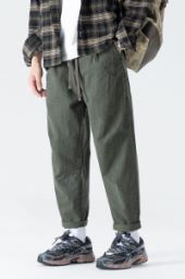Autumn and Winter new American retro loose cargo pants men's straight plus size casual simple all-matching trousers fashion brand men's clothing