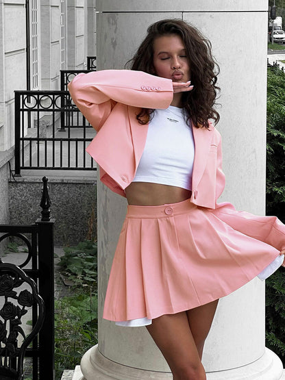 New European Style Blazer Skirt Suit