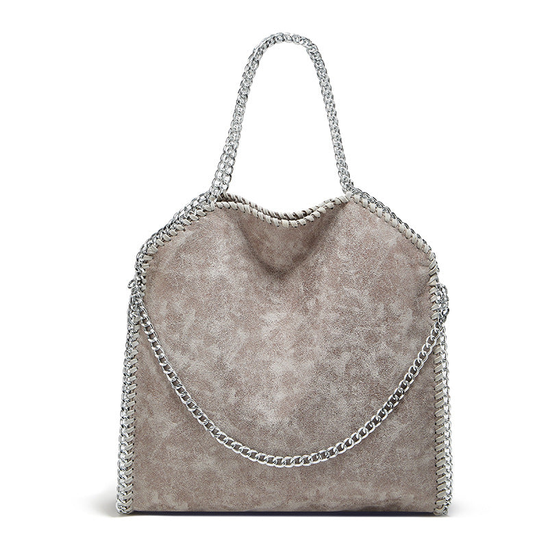 Women's bag new chain bag European and American fashion brand S handbag simple folding women's bag M shoulder bag casual satchel