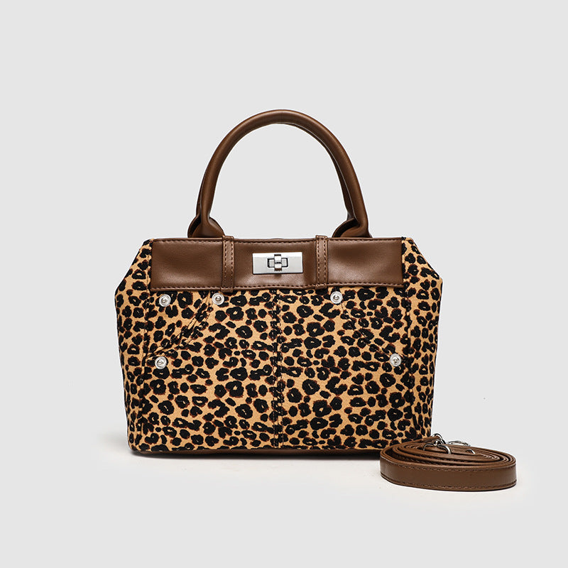 Women's Leopard Print Handbag Retro Shoulder Crossbody Bag |Shoulder bag