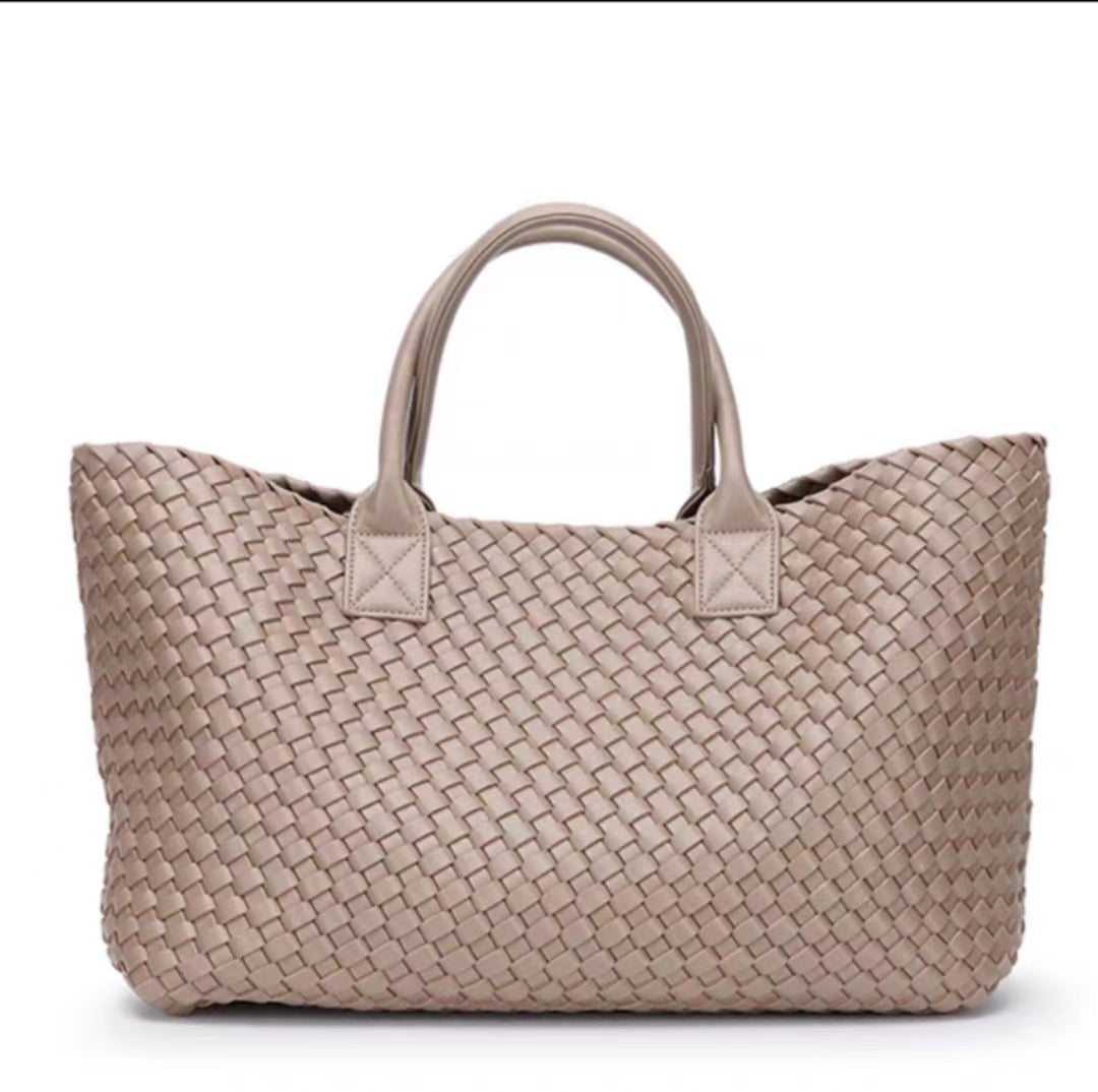 2025 New woven tote big bag fashionable high-end handbag celebrity same style trendy hand-carrying bag shoulder bag