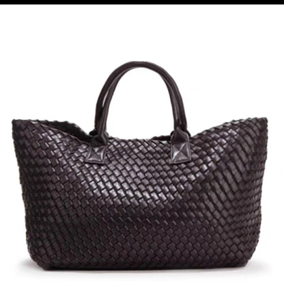 2025 New woven tote big bag fashionable high-end handbag celebrity same style trendy hand-carrying bag shoulder bag