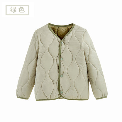 Children's lightweight wool filled down jacket liner warm long sleeves boys and girls children teens babies school uniform winter clothes