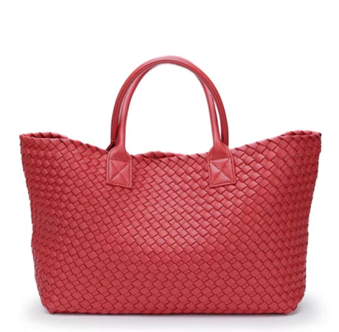 2025 New woven tote big bag fashionable high-end handbag celebrity same style trendy hand-carrying bag shoulder bag