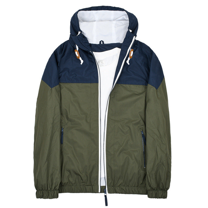 Men's lightweight windbreaker waterproof raincoat men's jacket outdoor shell jacket men's jacket thin single punch soft shell jacket