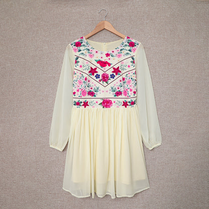 Shiying Bohemian Chiffon Midi Dress