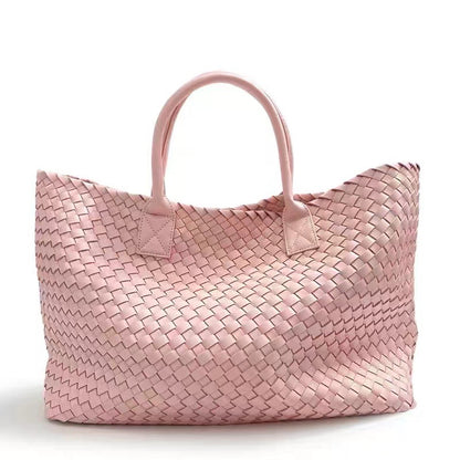 2025 New woven tote big bag fashionable high-end handbag celebrity same style trendy hand-carrying bag shoulder bag