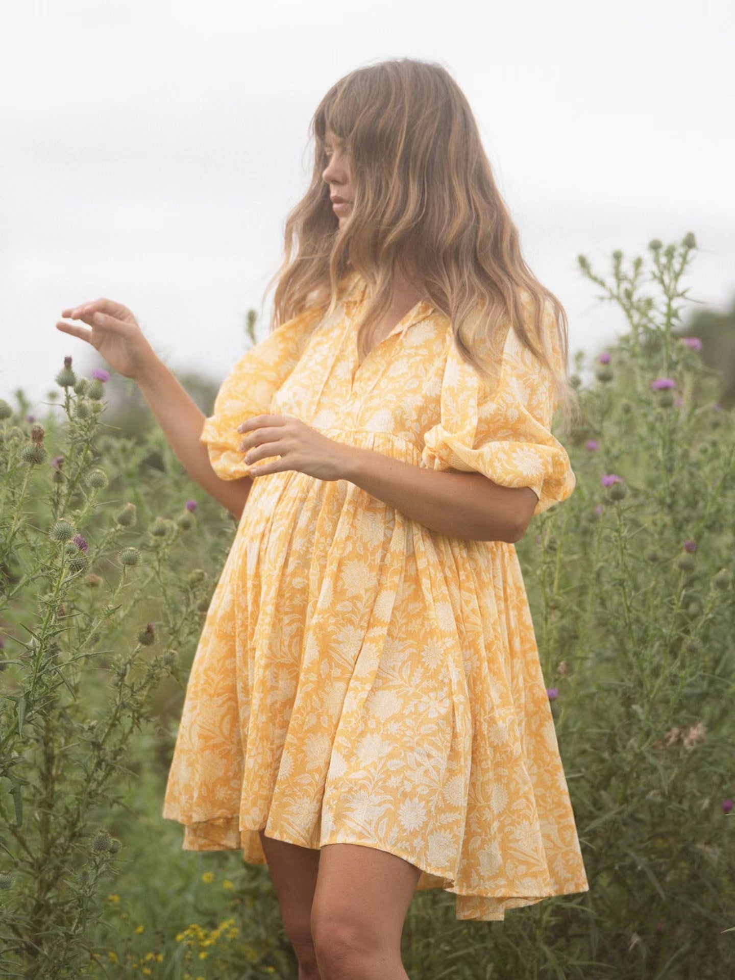 Summer Plus Size Loose Tie Dye Print Dress