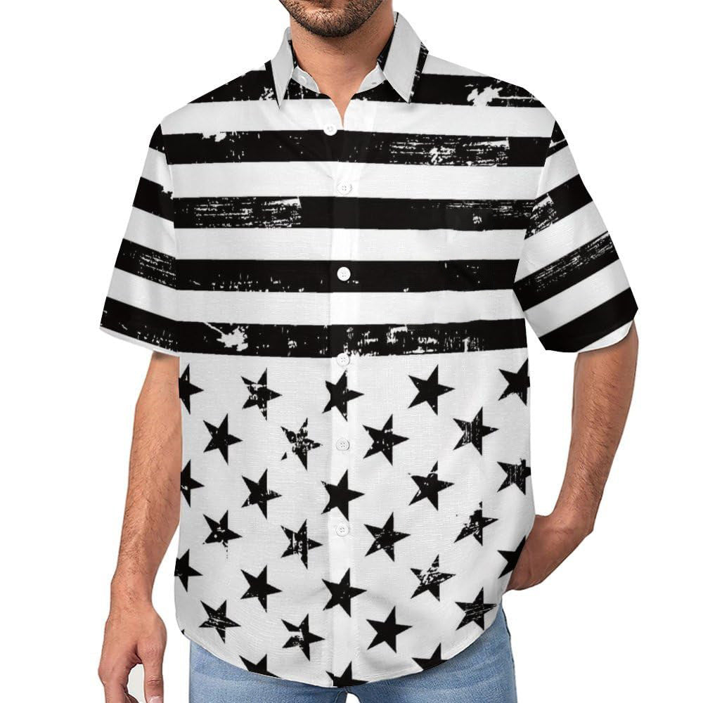 Men's Hawaiian shirt short sleeve button shirt tropical summer beach blouse casual floral Hawaiian shirt
