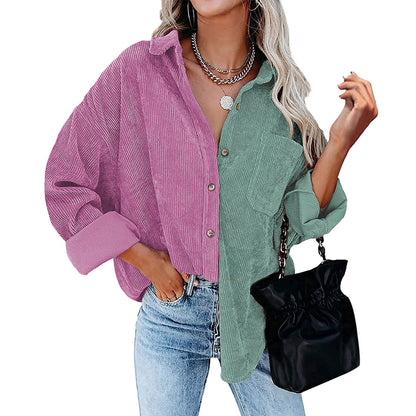 Amazon independent station hot sale 2022 autumn and winter New Europe and America cross border Foreign Trade women's long sleeved shirt shirt for women