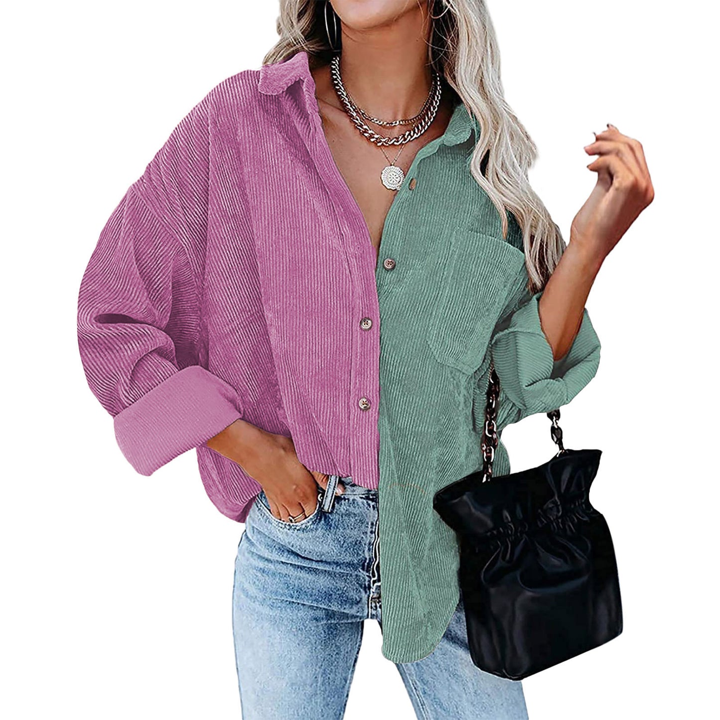 Amazon independent station hot sale 2022 autumn and winter New Europe and America cross border Foreign Trade women's long sleeved shirt shirt for women