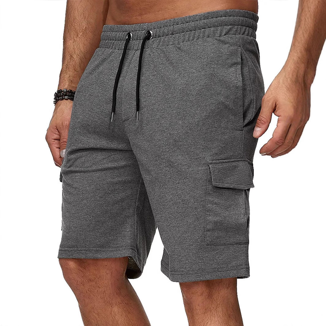 Summer cross-border plus size men's short sports multi-pocket cargo pants sweatpants shorts fitness pants casual cropped pants
