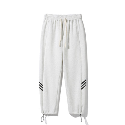 LKTM men's clothing# American heavy striped sweatpants men's and women's spring new fashion brand loose all-matching straight sports pants