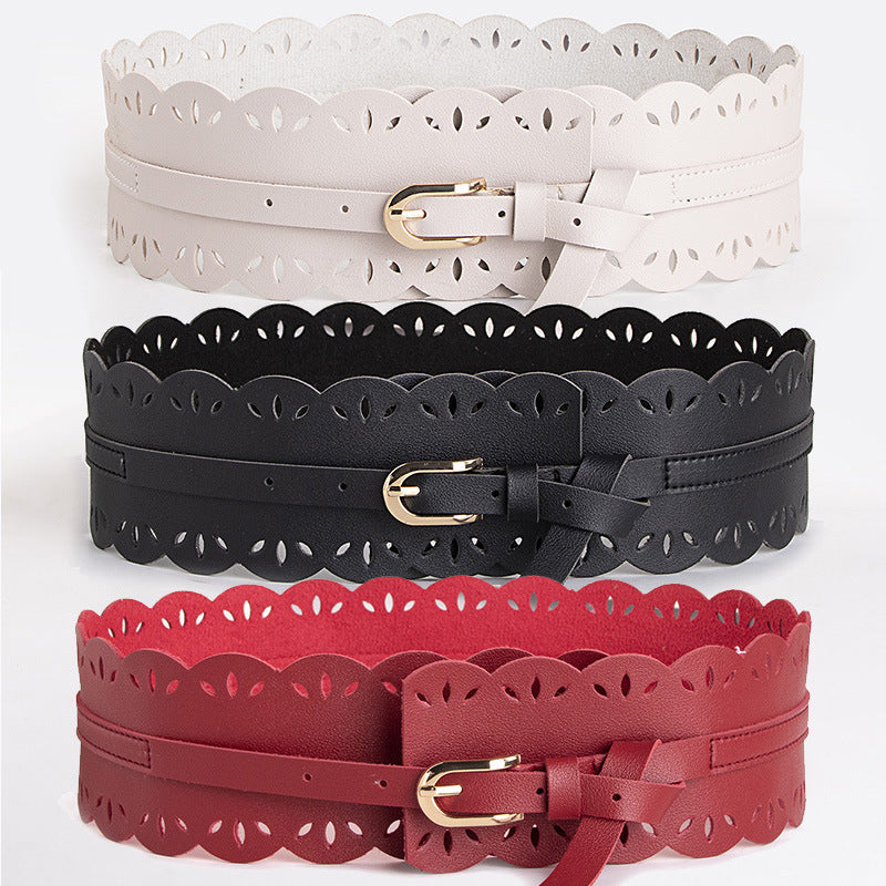 Bohemian belt bohemian style belt lace cutout sweet lady wide belt women's all-match waist seal
