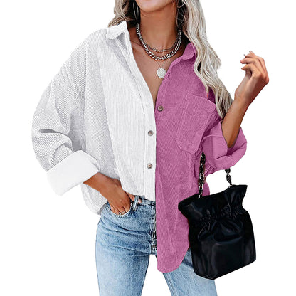 Amazon independent station hot sale 2022 autumn and winter New Europe and America cross border Foreign Trade women's long sleeved shirt shirt for women