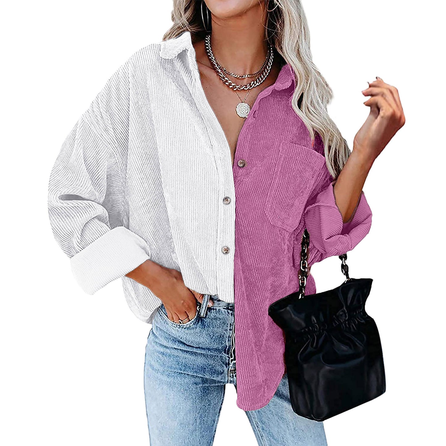 Amazon independent station hot sale 2022 autumn and winter New Europe and America cross border Foreign Trade women's long sleeved shirt shirt for women