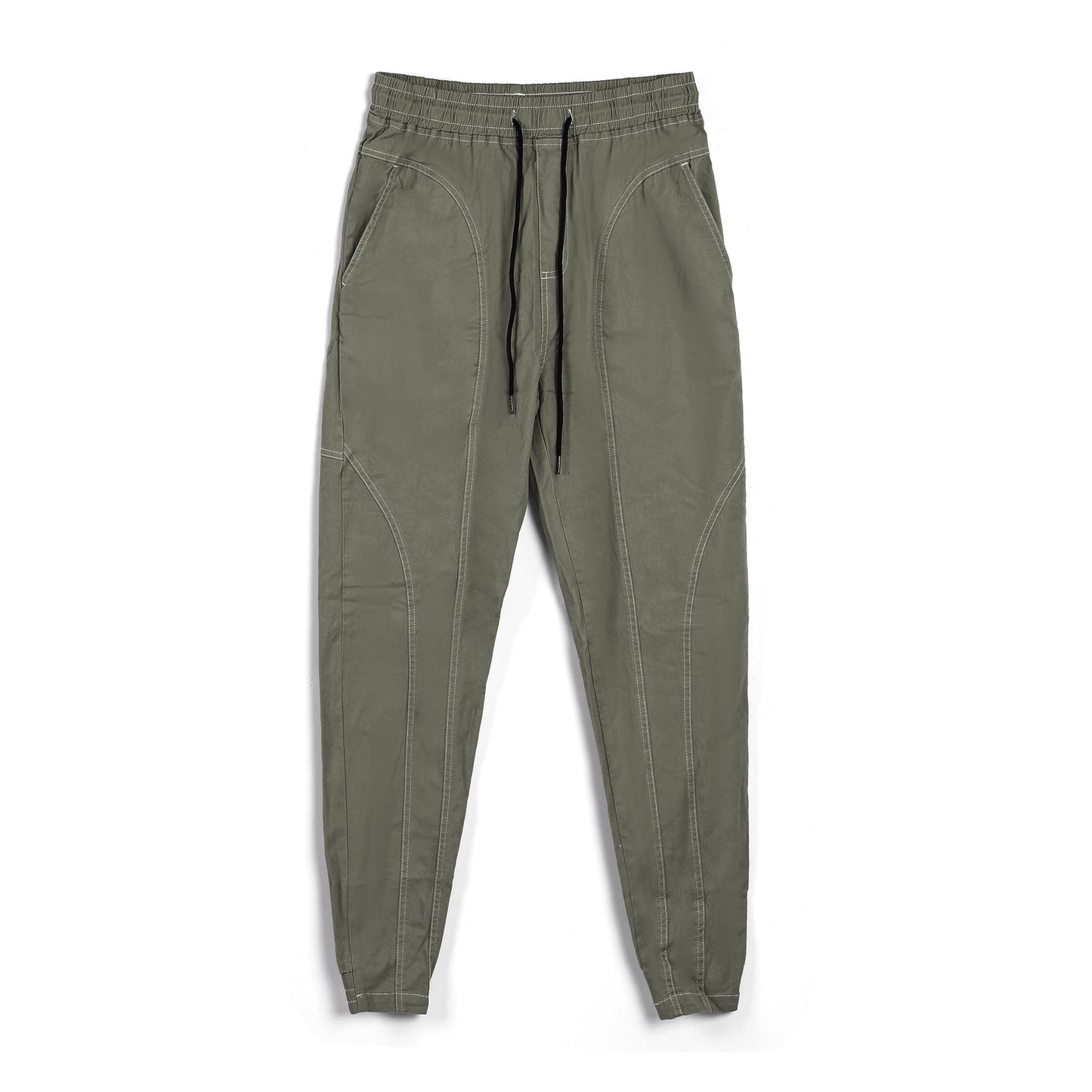 European Plus Size Men's Patchwork Cargo Pants New Tapered