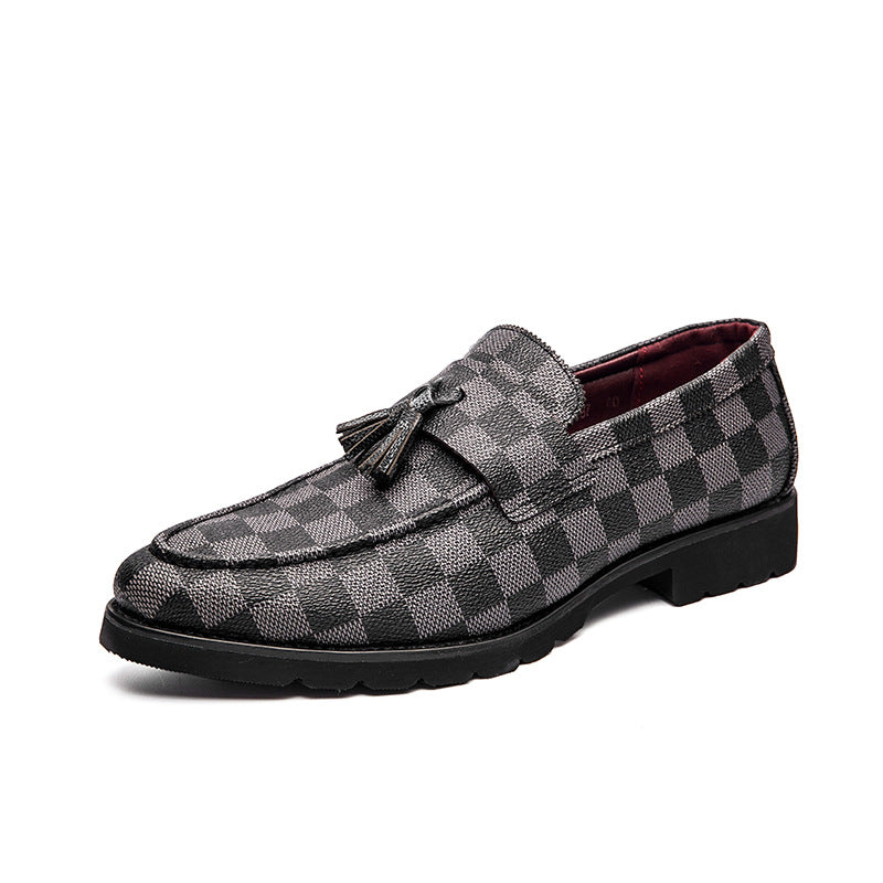 Cross-border plus size leather shoes 38-48 yards tassel leather shoes 2025 Spring and Autumn New British style slip-on Gommino